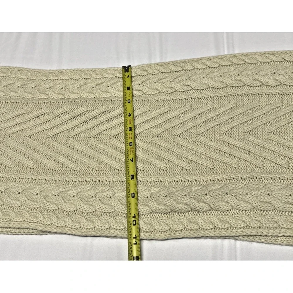 G-Star Raw Sash Soft Touch Coac Knit Scarf Ivory Stripe‎ Trim Organic Cotton
